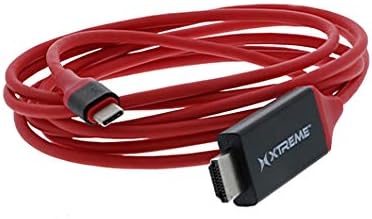 Xtreme Кабли 6Ft. USB Тип Ц До HDMI Адаптирај, Црна, XCB2-1016-ЦРВЕНА