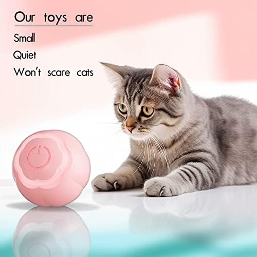 Пронајдена забелешка паметна топка за играчки за мачки, спорт за затворени мачки активирајте лов на инстинкти, интерактивни топки