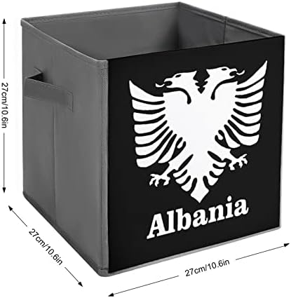 Албанија Орел Големи Коцки Канти За Складирање Склопувачки Платно Кутија За Складирање Организатори На Плакарот За Полици