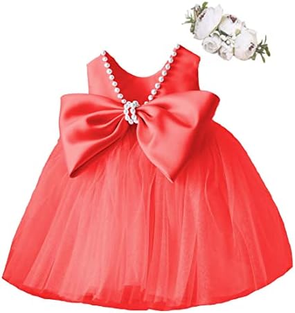 Лак Сон Бебе Цвет Девојка Фустан Со Лента За Глава Апликација Роденден Свадба Партија