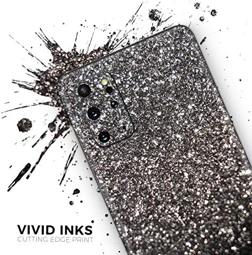 Дизајн Скинц црна дефокусирана искра заштитна винил декларална обвивка на кожата компатибилен со Samsung Galaxy S20