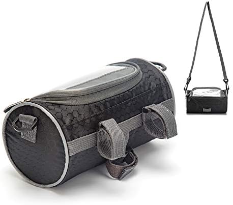 Урлит прилагодлива и отстранлива лента за рамо водоотпорна торба со рачки за велосипеди со транспарентен екран на допир на торбичка,