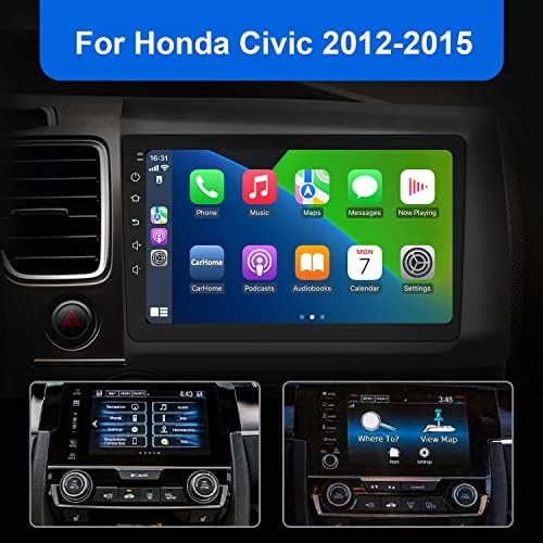 Автомобил Стерео Радио 2G+32G За Honda Civic 2012-2015 Андриод 12 9 Инчен Екран На Допир Автомобил Стерео Со Apple CarPlay Auto Car