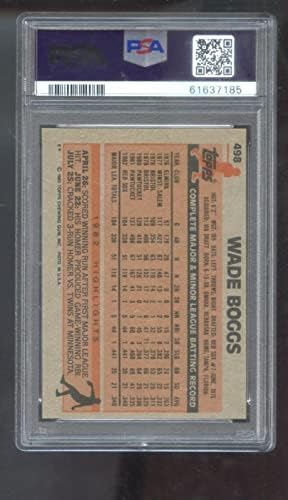1983 Топпс 498 Wade Boggs Rookie RC PSA 8 оценета бејзбол картичка MLB Boston Red Sox