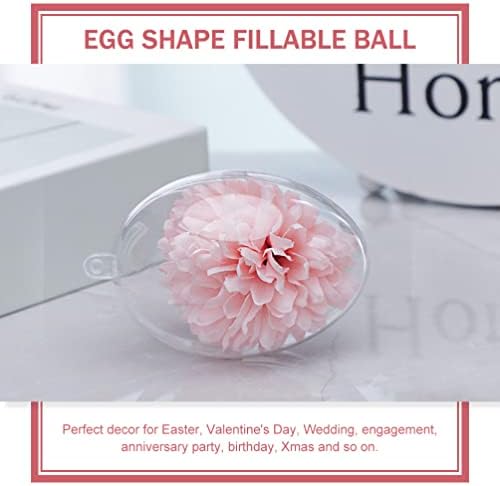 Didiseaon Пополнете ја украс топката 10 парчиња сад за полнење со јајца Велигден јајце кутија чиста про transparentирна топка пластика