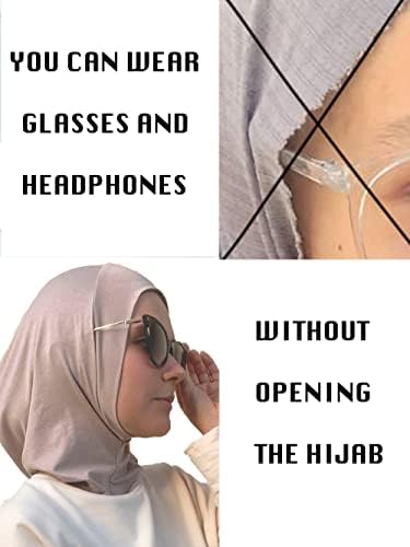 Превез Чаши За Слушалки Хиџаб, памучна шамија За глава, Подготвени за носење Муслимански Додатоци За Жени