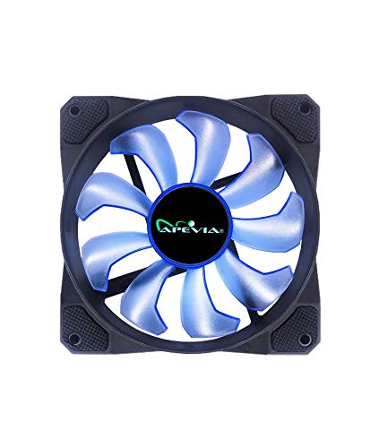 APEVIA CO12L-BL Cosmos 120mm Сина LED Ултра Тивок Случај Вентилатор w/ 16 Led Диоди &засилувач; Анти - Вибрации Гумени Влошки