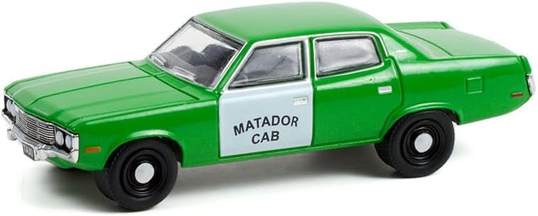 Greenlight 30246 1973 AMC Matador - Matador Cab 'Fare -Master' - зелена и бела 1:64 скала на скала