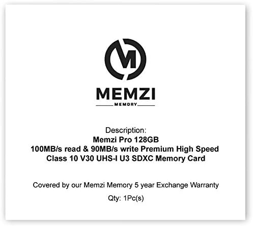MEMZI PRO 128gb 100mb / S Класа 10 V30 SDXC Мемориска Картичка Компатибилна За Sony Alpha a7S II ILCE-7SM2, a7S ILCE-7S, a7 III