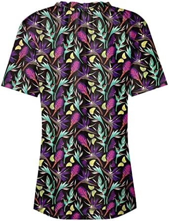 Обични врвови за жени постелнина кошули 2023 Краток ракав лабава фустани блузи за жени