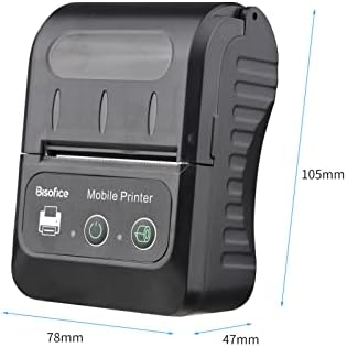 Печатач за прием на Bisofice Bluetooth, термички печатач за прием од 58мм со 1 ролна за термичка хартија, 2 инчи мини мобилни џебни