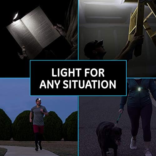 Enbright lightlamp, сензор за движење, 150 лумени, високо/ниско LED, црвено светло, 5 режими, фенерче, идеално за кампување, пешачење,