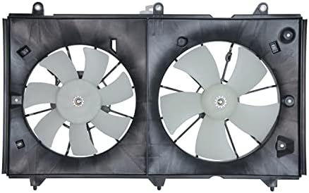 TYC 620690 Собрание на вентилаторот за ладење компатибилен со 2003-2007 Honda Accord, црна