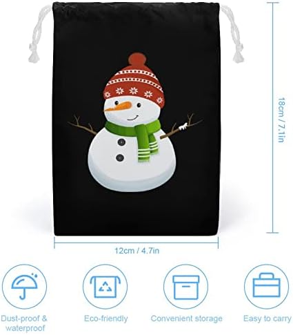 Божиќна Торба За Складирање Платно За Снешко За Повеќекратна Употреба Торбичка За Торбичка Со Врвки Торба За Намирници За Домашно Патување