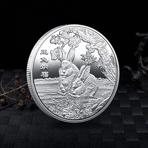 Комеморативни Монети Од Кинески Хороскопски Зајак, 2023 Нова Година На Зајакот Нециркулирана Монета, Монети За Колекционери, Колекционерска