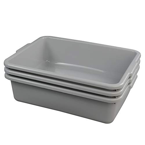Пластични кади за садови GGBin, комерцијална кутија за автобуси/кутија за миење на басен, 3-пакет