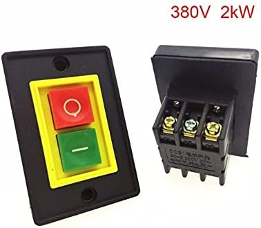 DJDLFA AC 380V 2kW црвена зелена 2-позитинска I/O Start Stop Push Switch 7.3 x 4,8 x 4