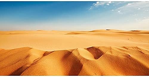 AWERT 72X16 INCHES TERRARIUM Позадина сино небо портокалова песок пустински влекач за живеалишта во позадина винил