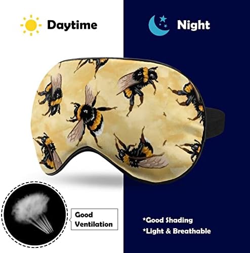 Мед Пчели Маска За Спиење Лесна Маска За Очи Маска За Очи Покријте Со Прилагодлив Ремен За Мажи Жени