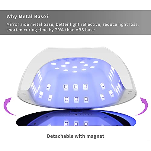 Bolasen UV LED LED ламба за нокти со 2 парчиња 5 во 1 лепак за нокти на гел - i2 плус
