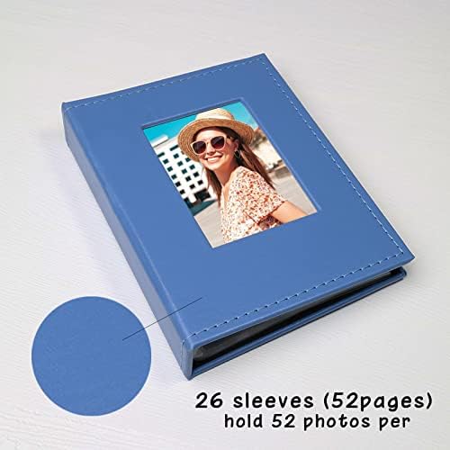 Мал албум со фотографии во Шерих 4х6, пакет од 2 кожни фото-книга, секој албум Mini 26-страници има 52 фотографии, папка за уметност