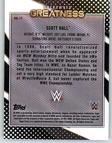 2021 Топс Најдобра WWE Некриена величина UG-17 Scott Hall Wrestling Trading Card