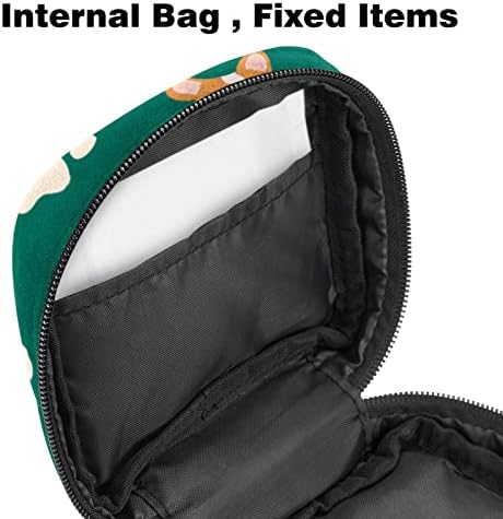 Шепа за кучиња со зелена санитарна торба за складирање на салфетка, менструална чаша торбичка за доење на подлогата за подлога на тампон торбички