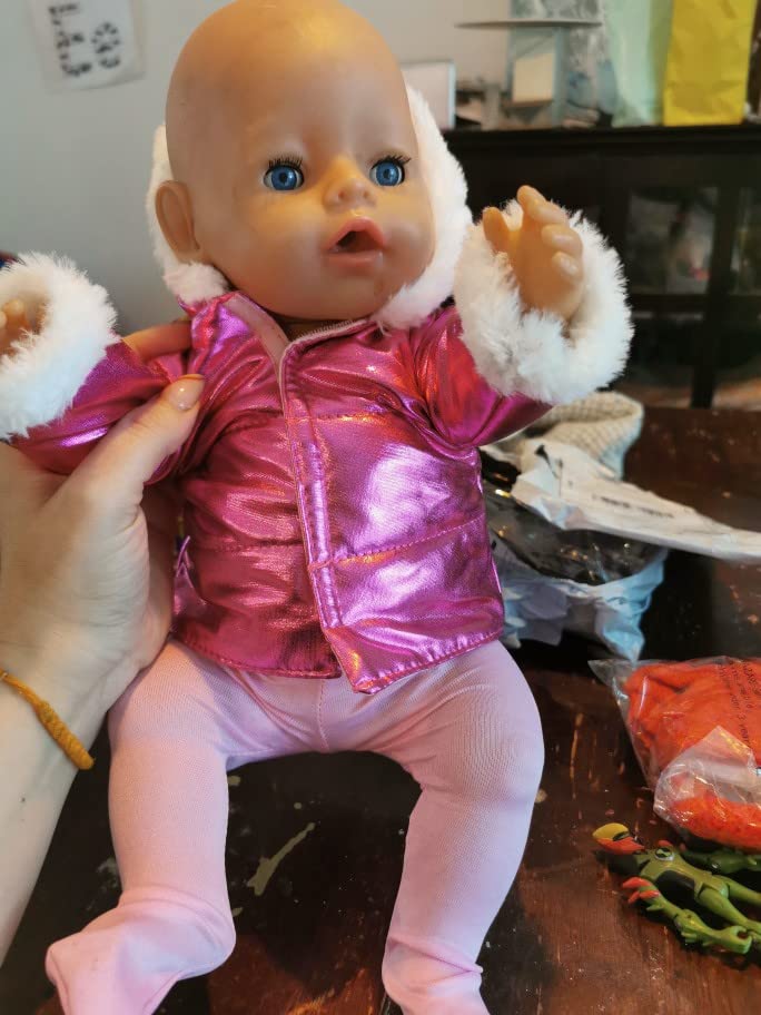8 парчиња 2023 Нова Долна јакна + Хеланки Облека За Кукли Погодна за 18 инчи/43 см родена бебешка кукла облека преродена Додатоци За Кукли