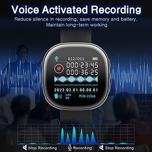 32gb Гласовен Рекордер, Дигитален Екран Аудио Глас Активиран Рекордер СО РЕПРОДУКЦИЈА 50H Континуирано Снимање Време На Батеријата, Mp3 Записи