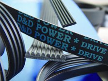 D&D PowerDrive 100J4 поли V појас, 4 лента, гума