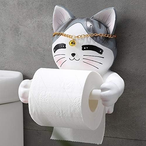 Raxinbang Kitty Harder Roller, тоалет за бања, кутија за тоалетна хартија, кутија за тоалетна хартија без удар, држач за кутии за ткиво,
