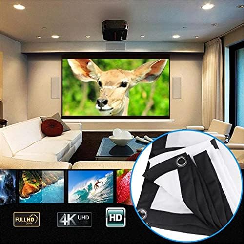 IULJH 3D Wallид монтиран Проекциски екран на платно предводена од проектор со висока осветленост 120 инчи-60inch за домашно кино за домашни