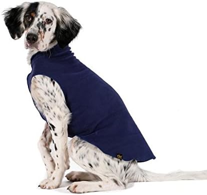 Палто за кучиња од руно од златна шепа - морнарица сина големина 14
