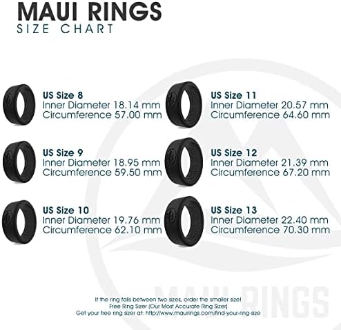 M Maui Rings Силиконски венчален прстен за мажи со цврст стил ангажман прстени силиконски свадбен бенд за мажи мажи прстен мажи