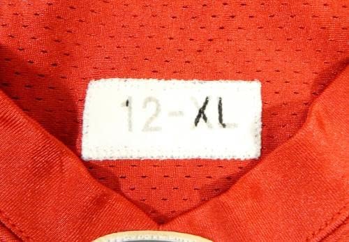 2012 Сан Франциско 49ерс Брајан ennенингс 86 Игра користеше црвена практика Jerseyерси XL 826 - Непотпишана игра во НФЛ користена дресови