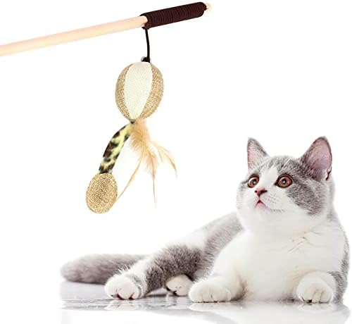 Кучиња еж игра играчка мачка играчка задевачка мачка стап пердув suzuki задевање мачка стап дрвена стап вкочанета глувче бавно