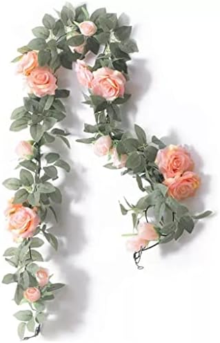 TJLSS забава 2 парчиња 2м рајон роза ратан цвет што виси бршлен венчаница свадба домашна градина занает декор