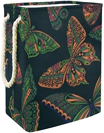 Нехомер Убава Пеперутка Крилја 300д Оксфорд Пвц Водоотпорна Облека Ја Попречува Големата Корпа За Перење За Ќебиња Играчки За