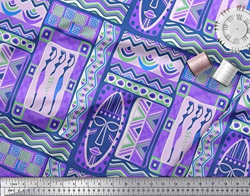 Соимои Памук Дрес Ткаенина Човечки &засилувач; Маска Африка Декор Ткаенина Печатени Двор 58 Инчен Широк