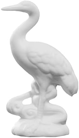 Veemoon Home Decor Keramic Crane Figurine Crane Garden Statue Ceramic Patina Heron Bird Art Decor за централни делови Подароци