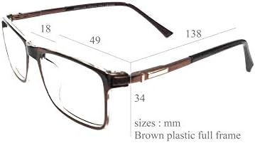 Амар Начин На Живот Очила За Читање Бифокална +2.25 Пластични Правоаголни 49 мм Браун Унисекс_алацфрпрп4506