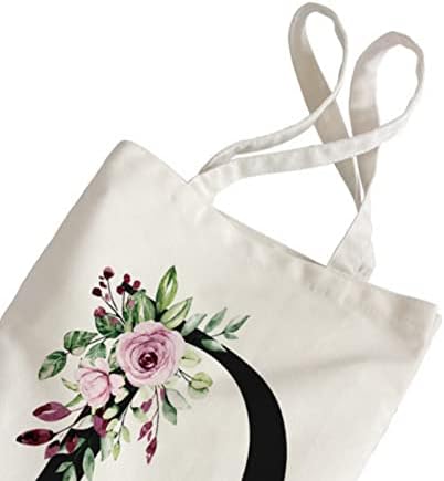 Торба за тотали за платно за жени - Fangkun за еднократно торбички за намирници, печатена торба за платно за училиште, патување и шопинг