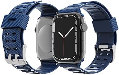 Dunn Rite Carbon Fiber Style WatchBand за Apple Watch Band 38/40/41mm 42/44/45mm Спортски нараквица лента за ленти за мажи жени деца паметни iwatch фитнес серии SE 7 6 5 4 3