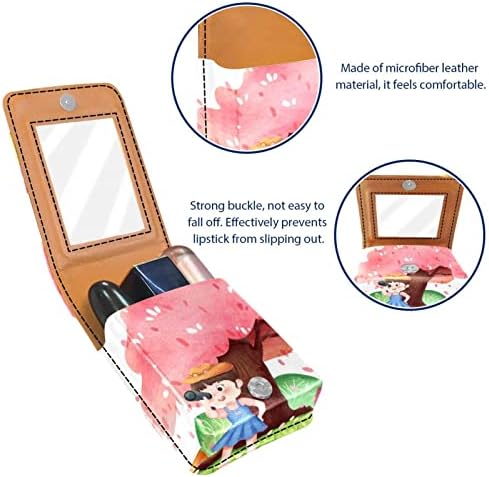 Кармин за шминка ОРИУКАН торба ЗА кармин со огледало пренослива торбичка за складирање кармин организатор за складирање на