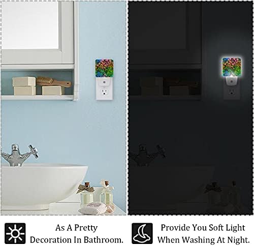 Флорална апстрактна LED ноќна светлина, детски ноќни светла за приклучок за спална соба во wallидна ноќна ламба прилагодлива осветленост за