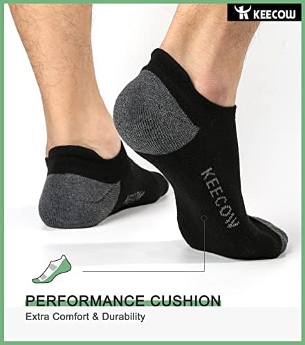 Кејков перформанси удобност перница без шоу чорапи на глуждот за мажи и жени, блистер се спротивставува на атлетските јазичиња кратки чорапи