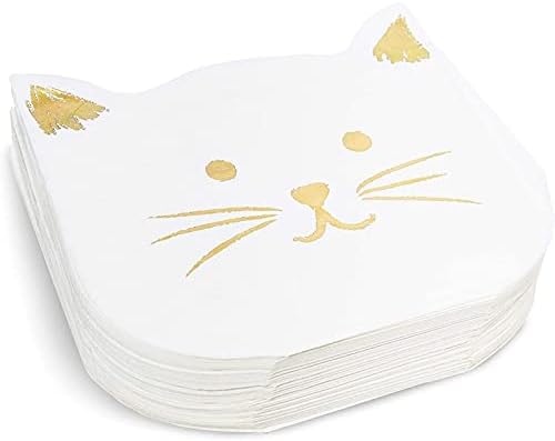 Салфетки од бела Хартија Со Златна Фолија За Материјали За Забави За Мачки