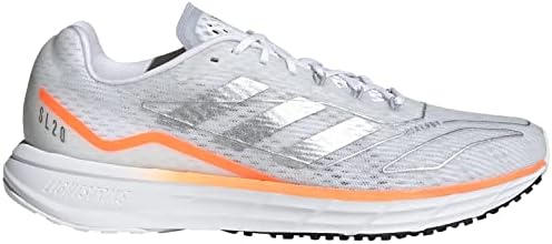 Адидас машки SL20 лето подготвени чевли за трчање, облак бела/сребрена метална/вреска портокалова