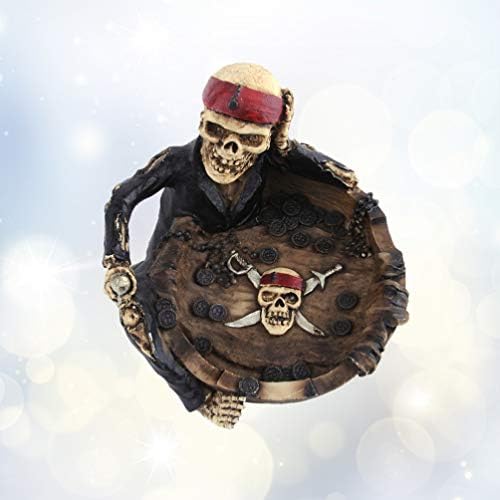 Besportble Home Ashtrays смола пепелник пиратски череп облик на пепелници новини на пепел држач за пепел