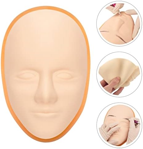 Исцелиран 1 сет на вежбање глава на кожата 5Д лажна кожа веѓа очни усни модел силиконски празен манекенски тетовирање на лице